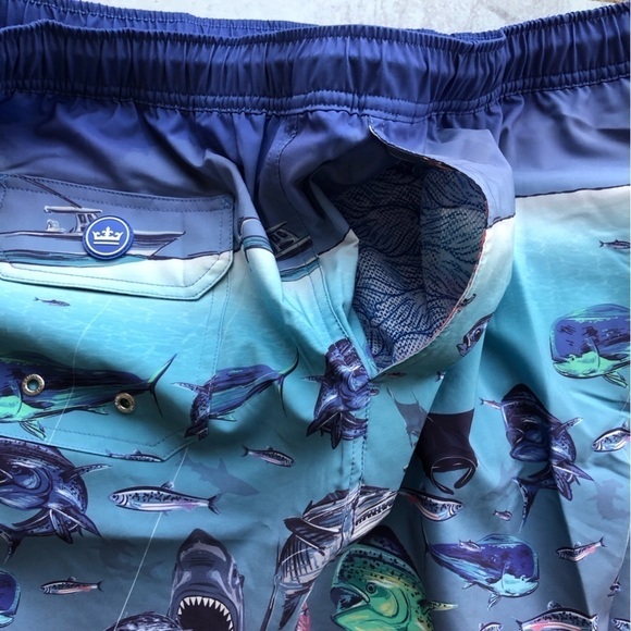 Peter Millar Mens Seaside Ocean Traffic Swim Trunks Size XL - Picture 9 of 15